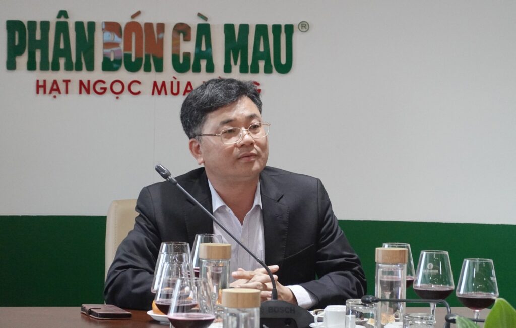 Chủ tịch HĐQT PVCFC Trần Ngọc Nguyên chia sẻ tại Chương trình gặp mặt đầu Xuân Giáp Thìn 2024.